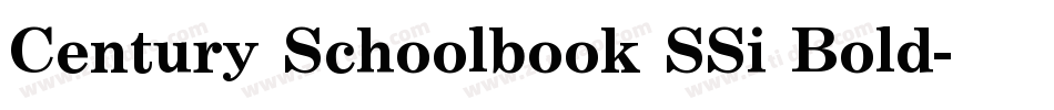 Century Schoolbook SSi Bold字体转换